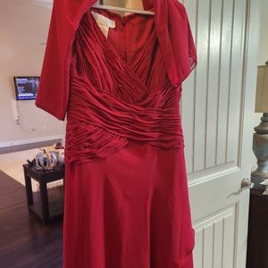 Red formal gown